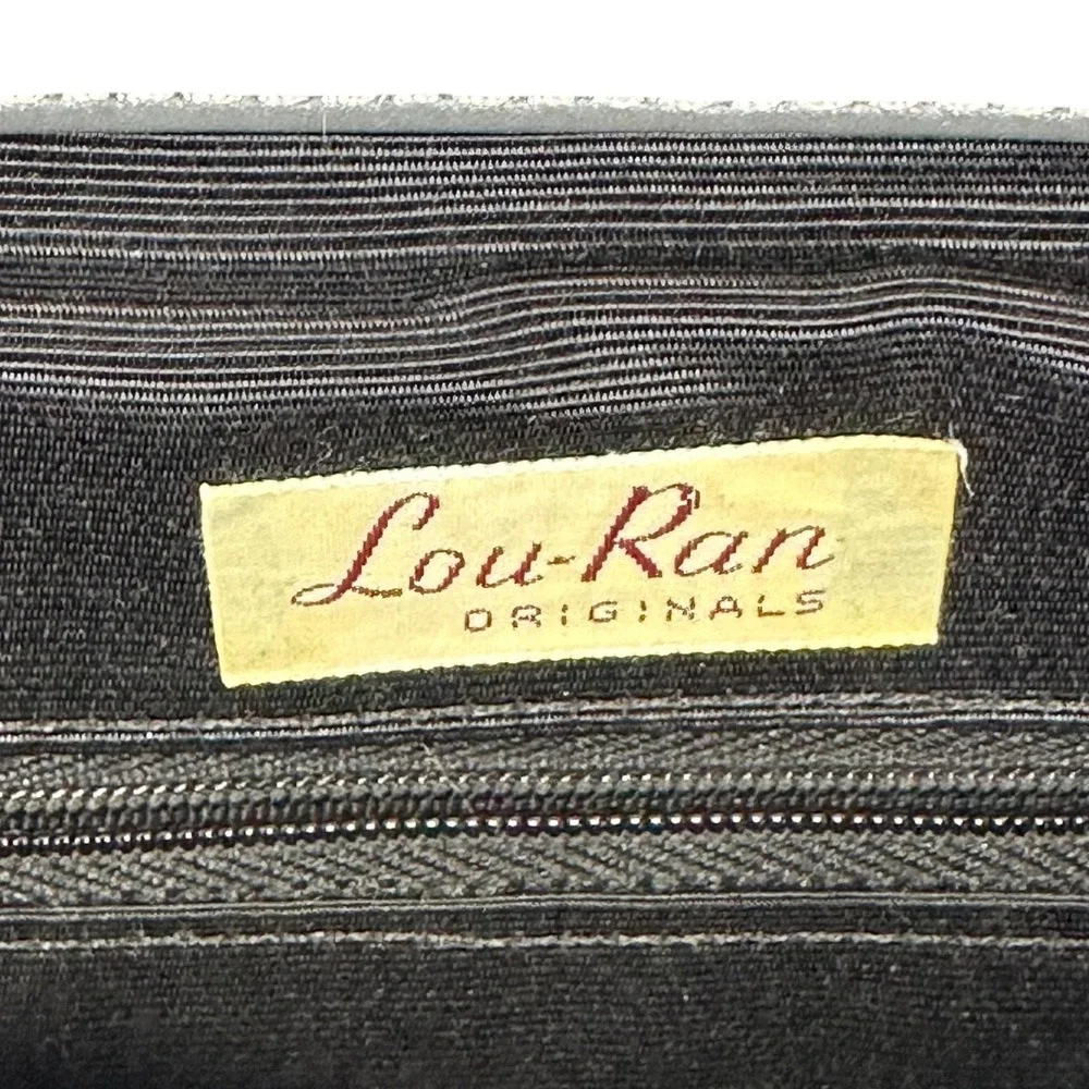 Vintage Lou-Ran Originals‎ Clutch Bag Womens Gray Authentic Snakeskin Leather